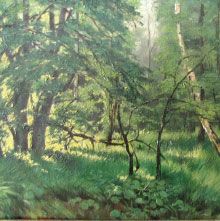 "Wald" | 40x47 cm | Öl auf Karton