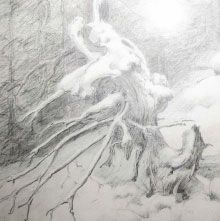 "Winter" | 42x49 cm | Bleistift